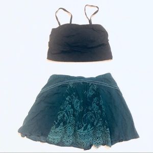 FREE PEOPLE INTIMATELY lace mini skirt